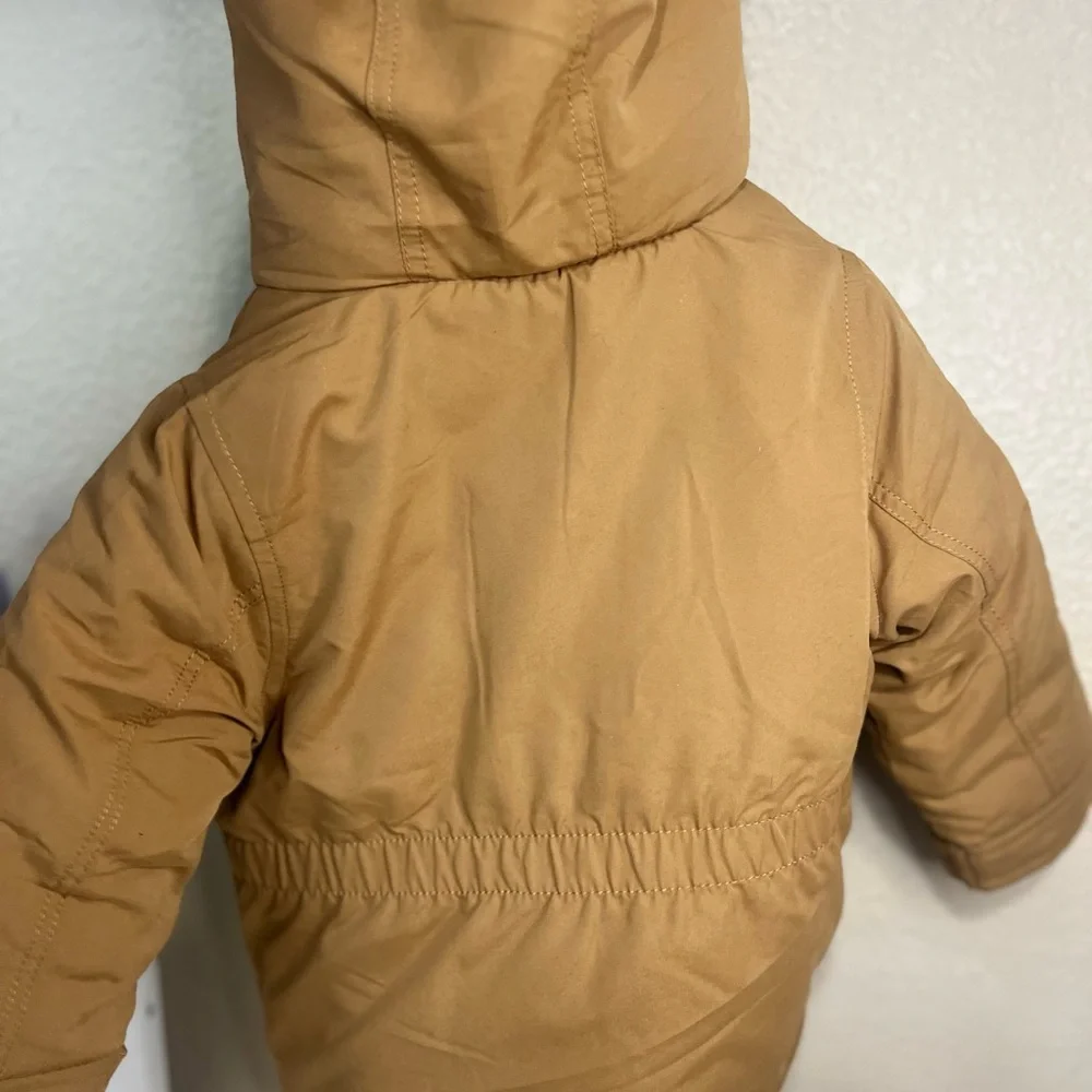 Carter’s Toddler Winter Jacket Faux Fur Hood Brown Coat 18M